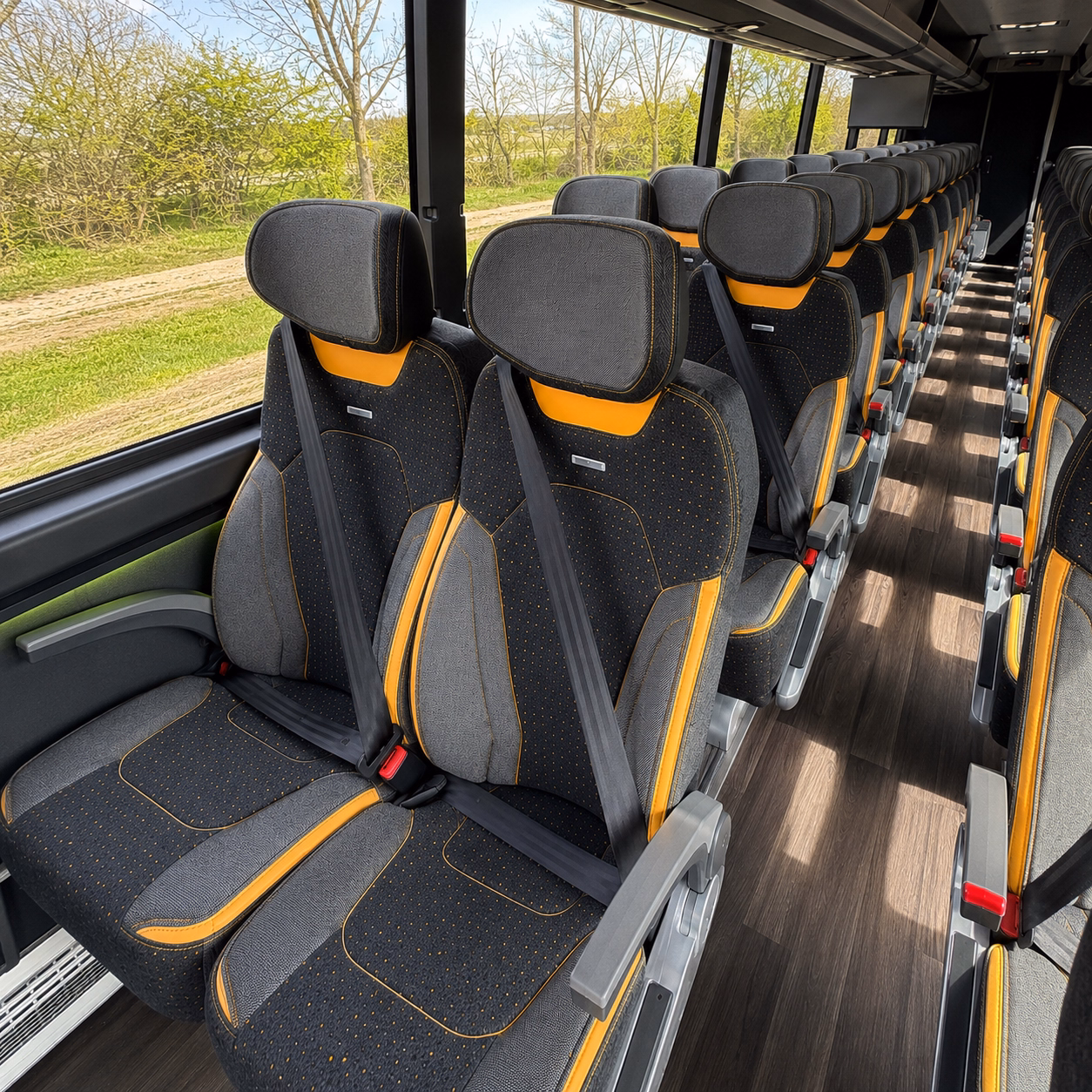 flint corporate event transportation onboard seating