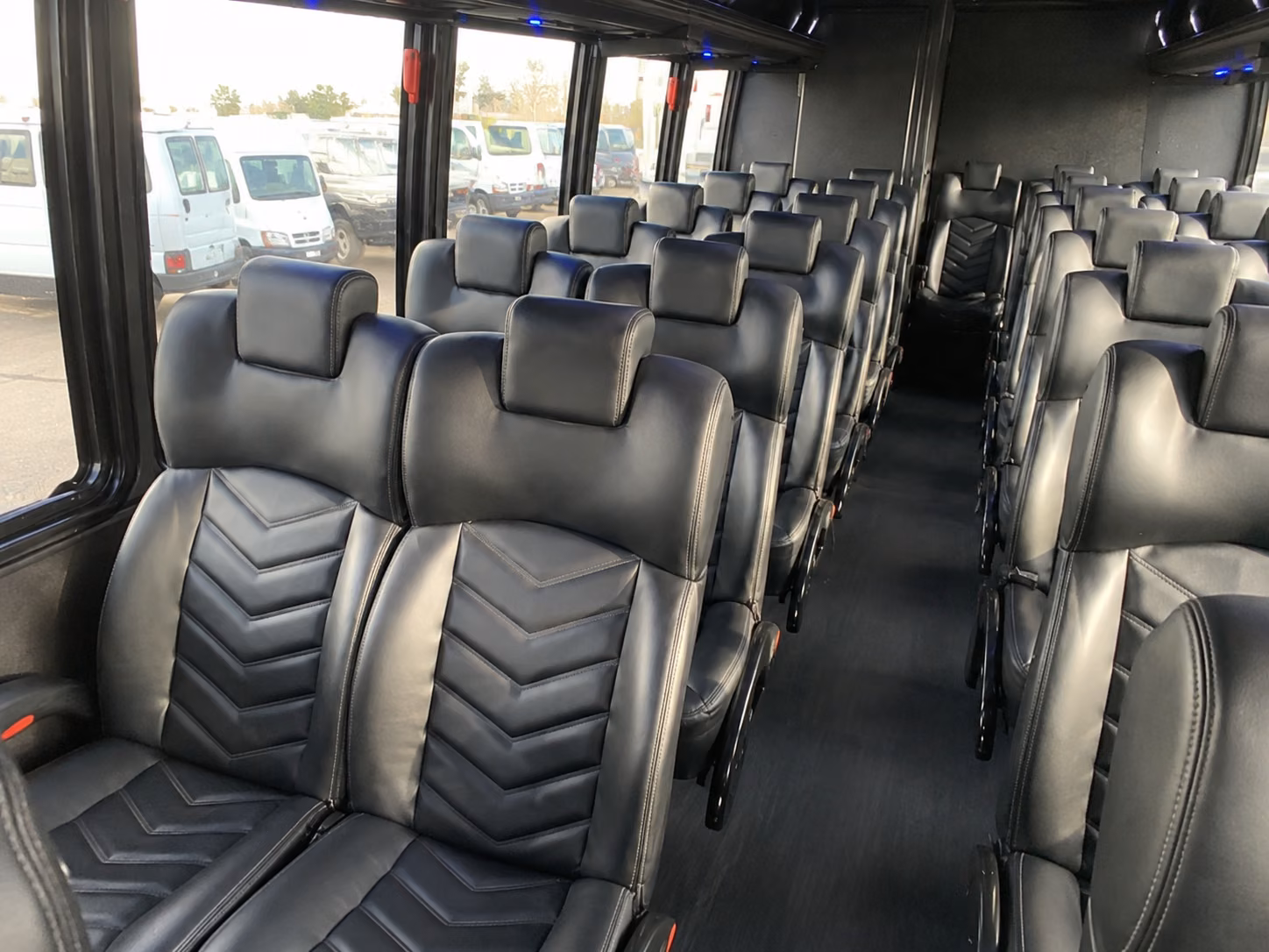 flint sporting event transportation onboard seating