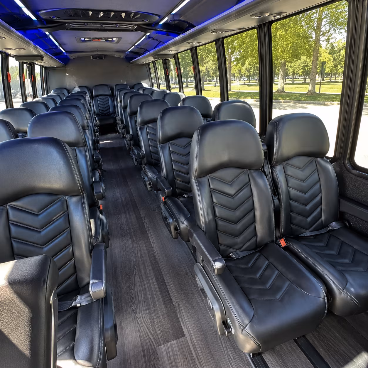 livonia comfortable charter buses for government military personnel