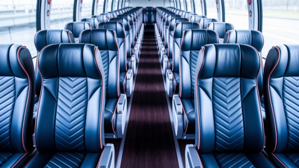 50 passenger charter bus inside dearborn