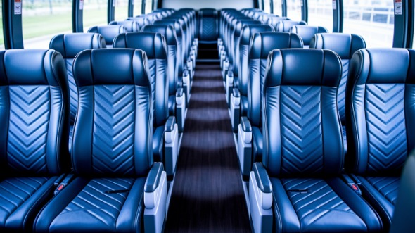 54 passenger charter bus inside troy