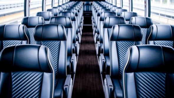 56 passenger charter bus inside dearborn
