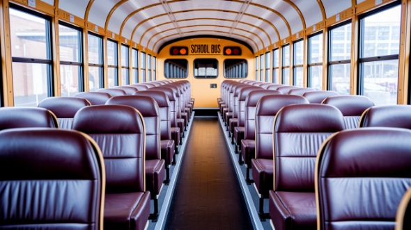 school bus rental interior detroit